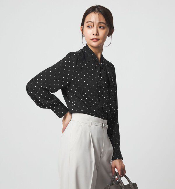 UNITED ARROWS green label relaxing「トロミ ボウタイ ブラウス マシンウォッシャブル」|シャツ・ブラウス|