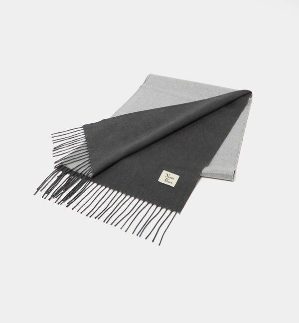 UNITED ARROWS green label relaxing「＜North Peace＞シルク/WO/カシミヤ リバーシブル マフラー」|マフラー|BLACK