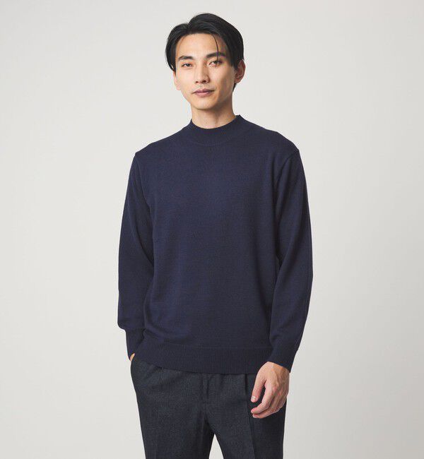 UNITED ARROWS green label relaxing「シルク ミックス モックネック ニット」|ニット・セーター|PURPLE