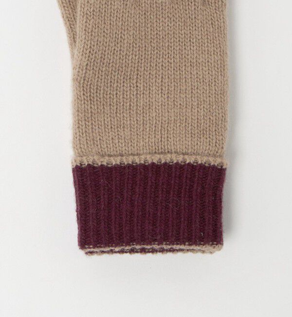 UNITED ARROWS green label relaxing「バイカラー ニット グローブ -タッチパネル対応-」|手袋|