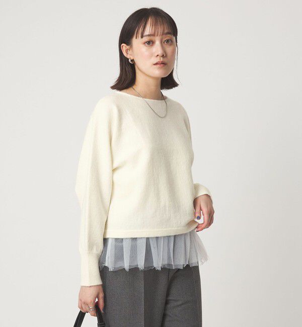 UNITED ARROWS green label relaxing「ニット &times; チュール キャミソール プルオーバー セット」|ニット・セーター|