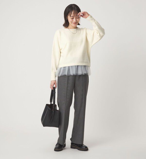 UNITED ARROWS green label relaxing「ニット &times; チュール キャミソール プルオーバー セット」|ニット・セーター|