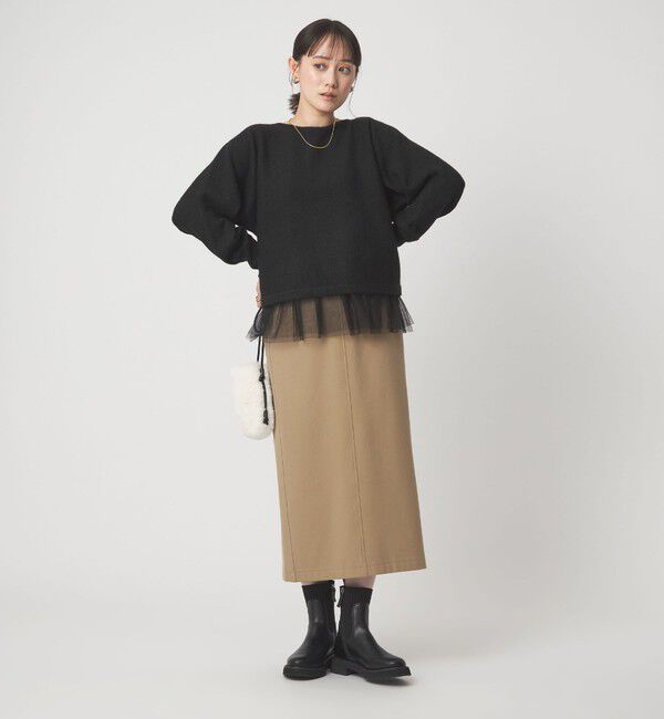 UNITED ARROWS green label relaxing「ニット &times; チュール キャミソール プルオーバー セット」|ニット・セーター|