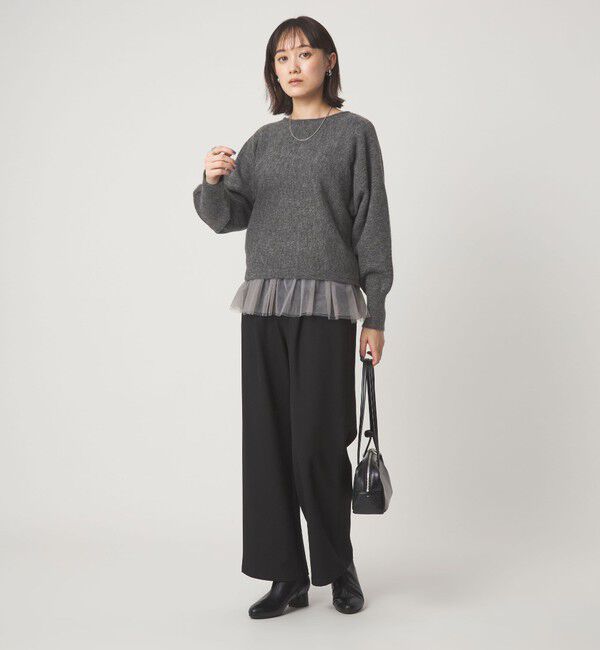 UNITED ARROWS green label relaxing「ニット &times; チュール キャミソール プルオーバー セット」|ニット・セーター|