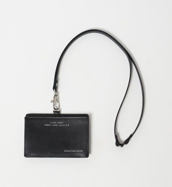UNITED ARROWS green label relaxing「GLR イタリアンレザー IDケース 定期入れ パスケース」|定期入れ|BLACK