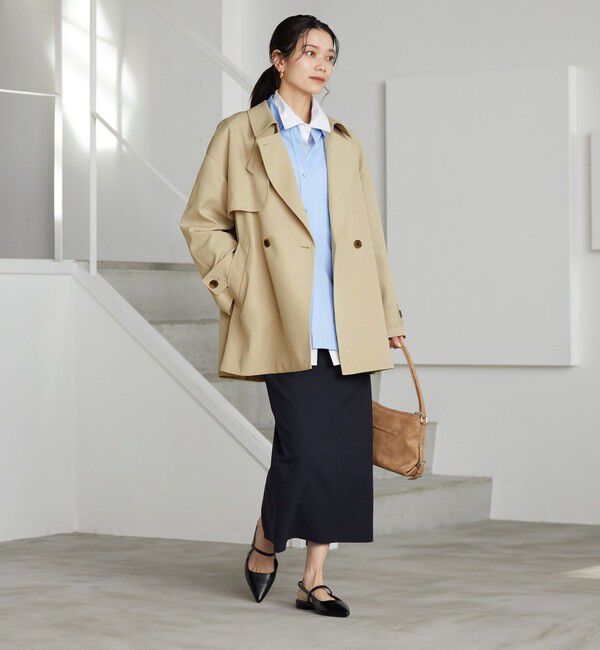 UNITED ARROWS green label relaxing「［size SHORTあり］ミドル トレンチ コート 撥水」|トレンチコート|