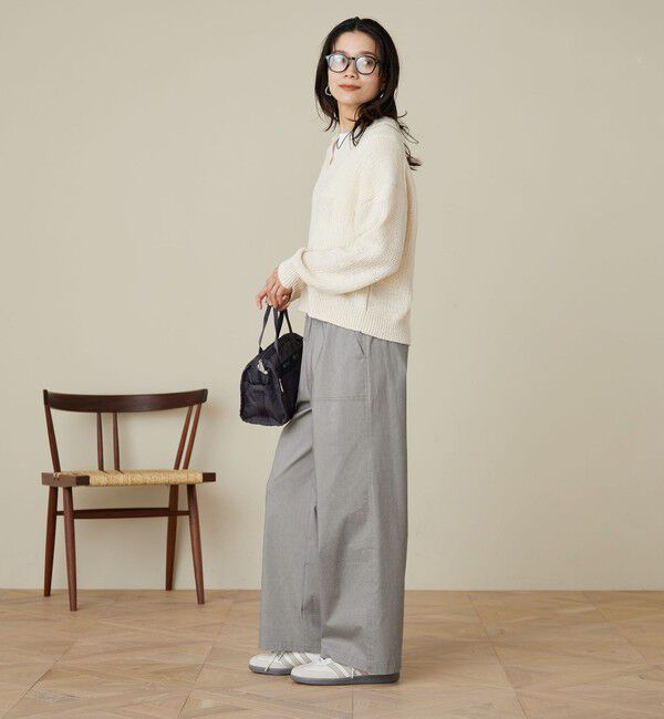 UNITED ARROWS green label relaxing「テープヤーン スキッパー プルオーバー ニット ウォッシャブル」|ニット・セーター|