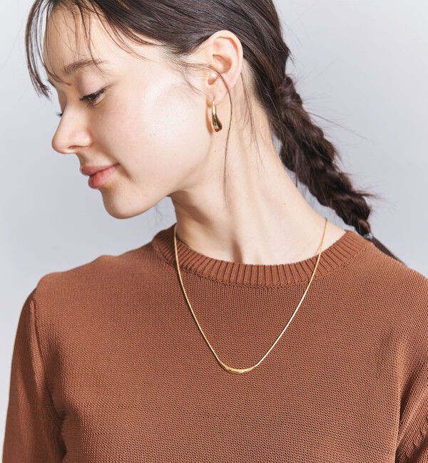 BEAUTY&YOUTH UNITED ARROWS「メタル&times;パールモチーフ スライダー ネックレス」|ネックレス|