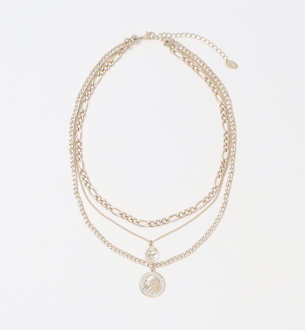 BEAUTY&YOUTH UNITED ARROWS「ミックスチェーン コインネックレス-3WAY-」|ネックレス|GOLD