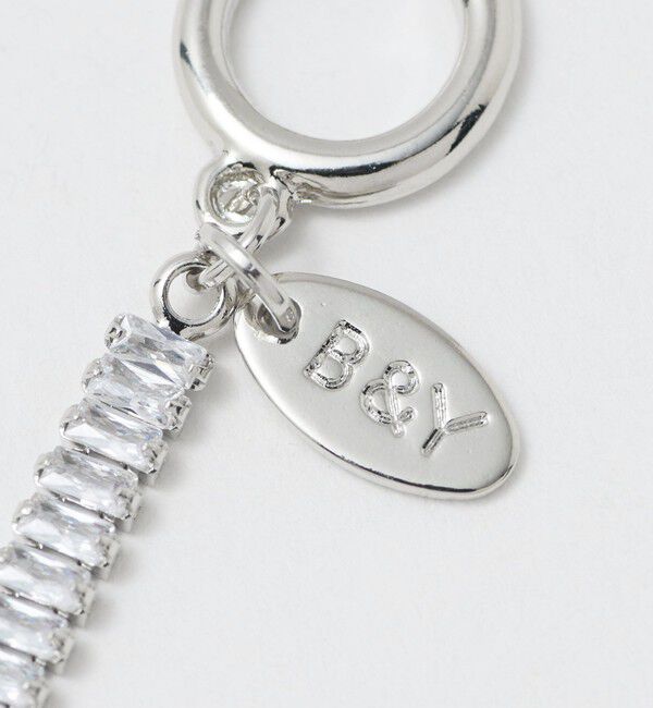 BEAUTY&YOUTH UNITED ARROWS「スクエア ビジュー&times;チェーン ブレスレット」|ブレスレット・バングル|