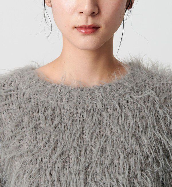 BEAUTY&YOUTH UNITED ARROWS「フェザーヤーン ハーフスリーブ ニットプルオーバー」|ニット・セーター|