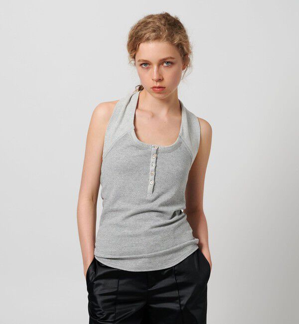 ATTISESSION「＜ATTISESSION＞ウラケ ホルターネック トップス」|Tシャツ・カットソー|MD.GRAY