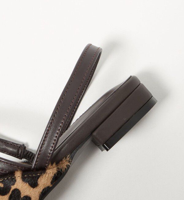 BEAUTY&YOUTH UNITED ARROWS「ヘアー&times;レザー コンビ フラットシューズ」|サンダル|