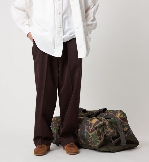 STEVEN ALAN「＜Steven Alan＞ ウエポン ニドム イン ツープリーツ ドレス トラウザーズ」|チノ|DK.BROWN