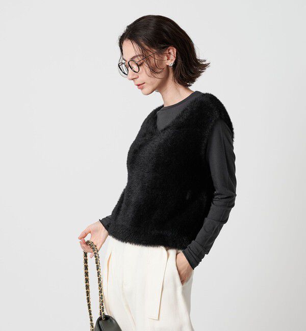 BEAUTY&YOUTH UNITED ARROWS「シャギーVネック ニットベスト」|ベスト・ジレ|