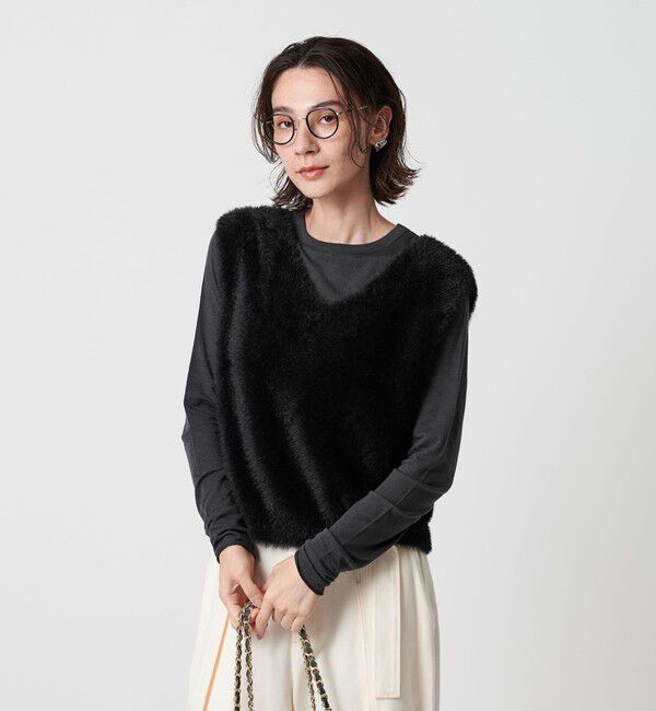 BEAUTY&YOUTH UNITED ARROWS「シャギーVネック ニットベスト」|ベスト・ジレ|