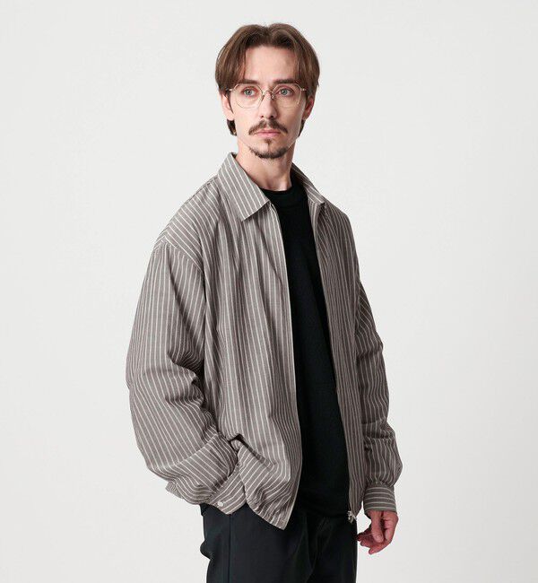 BEAUTY&YOUTH UNITED ARROWS「ボイル シアー ジップ シャツ」|シャツ・ブラウス|DK.GRAY