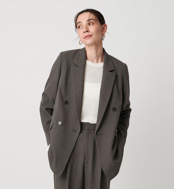 BEAUTY&YOUTH UNITED ARROWS「ポリエステルブレンド ダブルジャケット」|テーラードジャケット|MD.GRAY