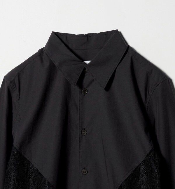 ATTISESSION「＜ATTISESSION＞レース ドッキング シャツ」|シャツ・ブラウス|