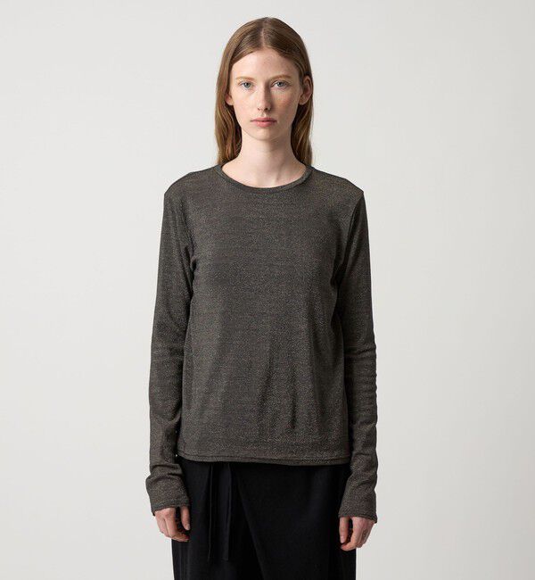 STEVEN ALAN「＜Steven Alan＞ラメ ジャージー ロングスリーブ プルオーバー」|Tシャツ・カットソー|