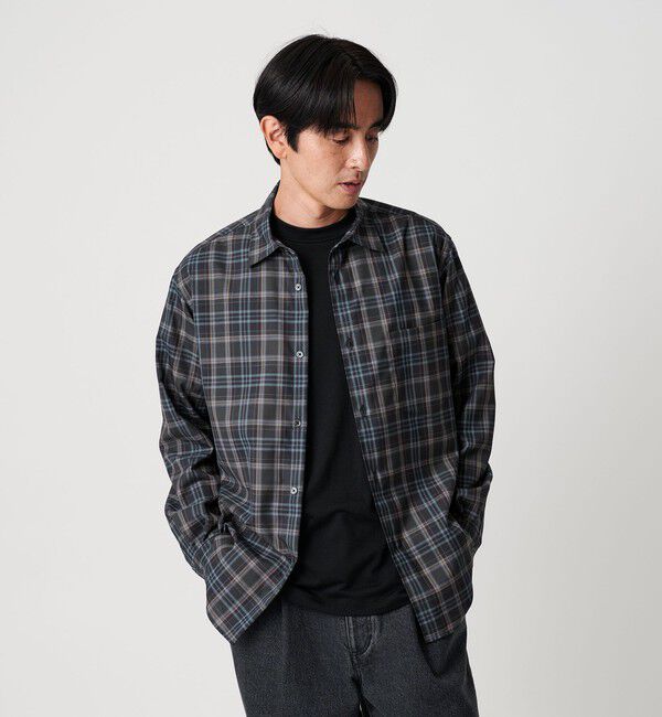 BEAUTY&YOUTH UNITED ARROWS「尾州 TW チェック レギュラーシャツ  FORM TAPERD型 ウォッシャブル MADE IN JAPAN」|シャツ・ブラウス|NAVY