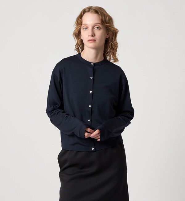 STEVEN ALAN「＜Steven Alan＞ウール ジャージー カーディガン」|カーディガン|NAVY