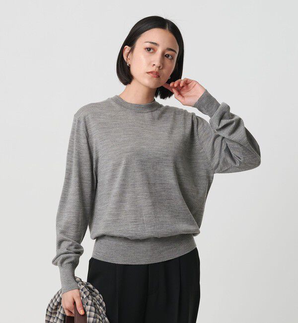 BEAUTY&YOUTH UNITED ARROWS「ウールポリエステル ハイゲージクルーネックニット ウォッシャブル」|ニット・セーター|