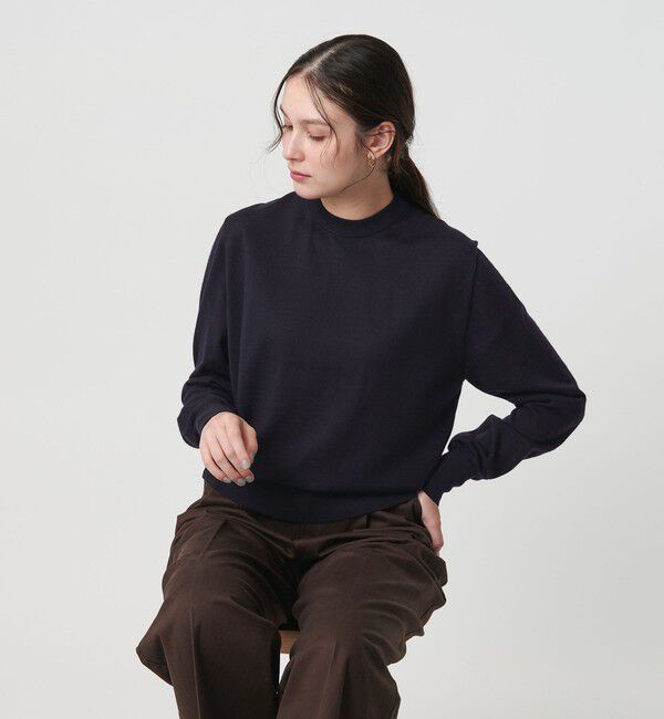 BEAUTY&YOUTH UNITED ARROWS「ウールポリエステル ハイゲージクルーネックニット ウォッシャブル」|ニット・セーター|