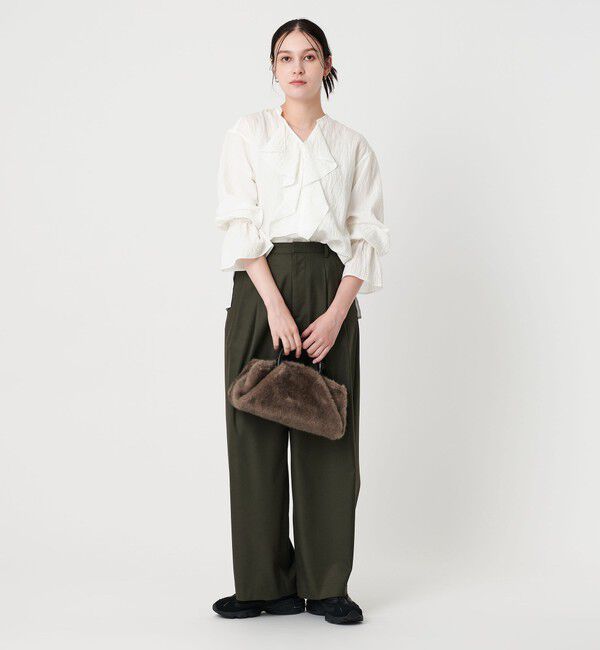 BEAUTY&YOUTH UNITED ARROWS「ラッフル スキッパーブラウス ウォッシャブル」|シャツ・ブラウス|