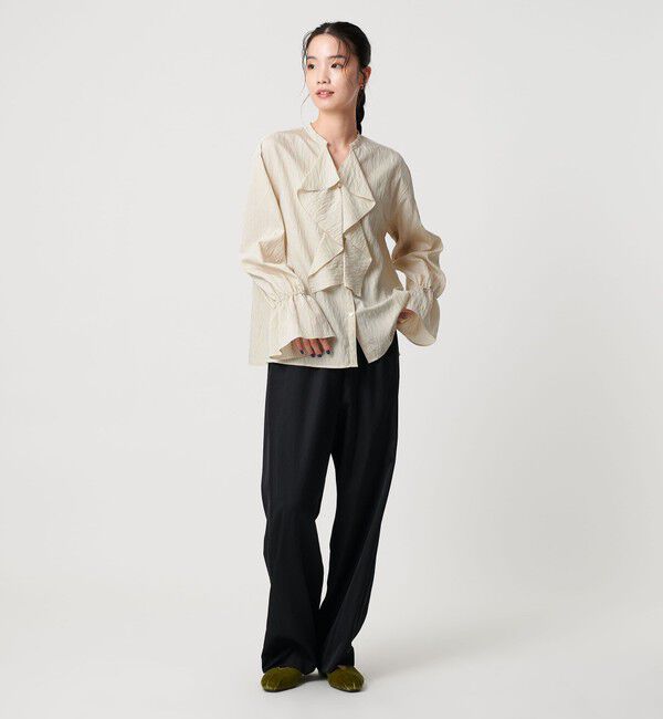 BEAUTY&YOUTH UNITED ARROWS「ラッフル スキッパーブラウス ウォッシャブル」|シャツ・ブラウス|