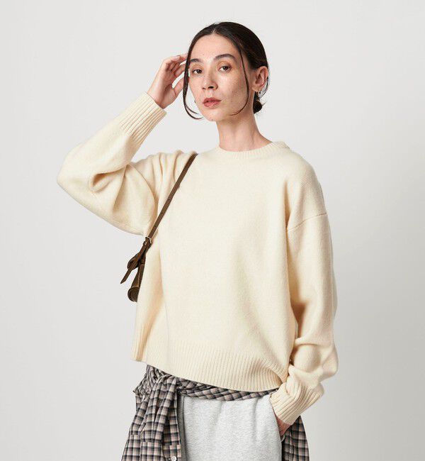 BEAUTY&YOUTH UNITED ARROWS「ウールカシミヤ アクア クルーネックニット」|ニット・セーター|