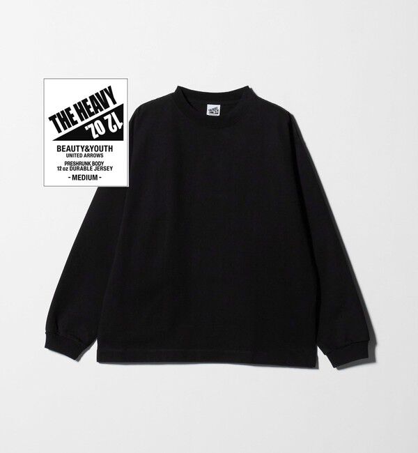 BEAUTY&YOUTH UNITED ARROWS「12oz ヘビーウェイト クルーネック カットソー」|Tシャツ・カットソー|BLACK