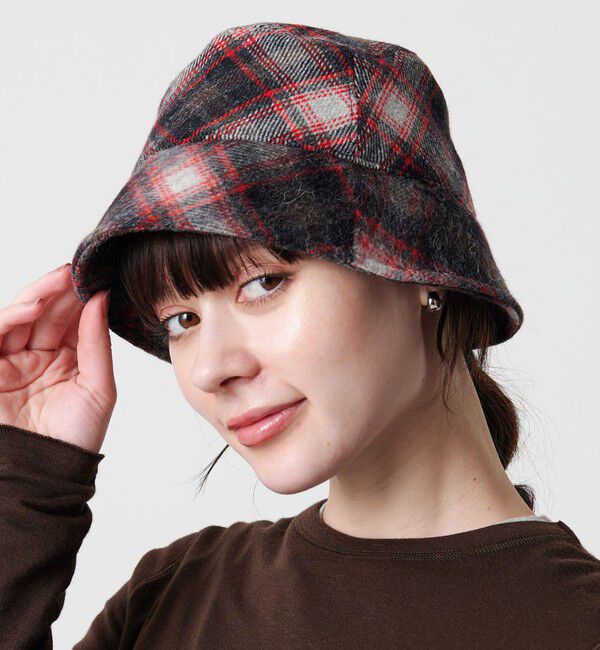 BEAUTY&YOUTH UNITED ARROWS「【一部別注】＜Revis.＞チェック バケットハット」|ハット|RED