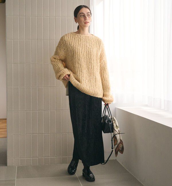 BEAUTY&YOUTH UNITED ARROWS「ベロアプリーツ タイトスカート ウォッシャブル」|タイト|