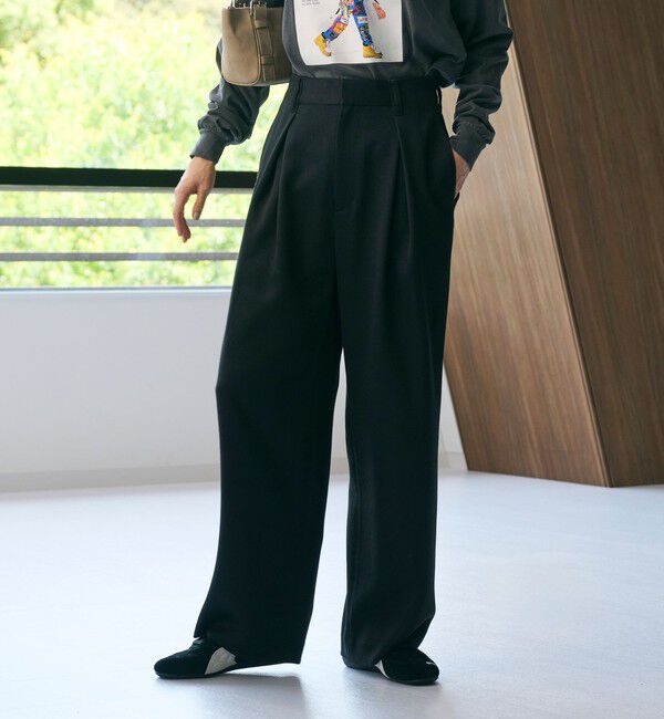 BEAUTY&YOUTH UNITED ARROWS「ツイードライク バックゴムワイドパンツ ウォッシャブル」|その他|