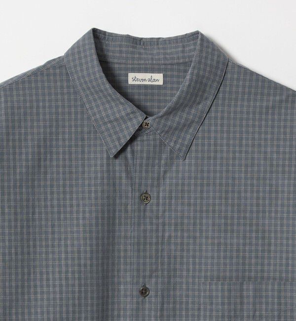 STEVEN ALAN「＜Steven Alan＞ ポプリン グラフチェック レギュラーカラー シャツ LOOSE」|シャツ・ブラウス|