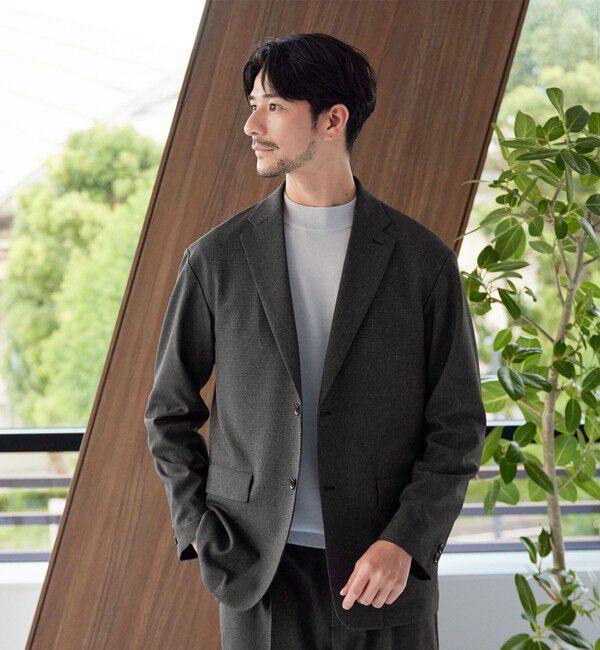 BEAUTY&YOUTH UNITED ARROWS「【WEB限定 WARDROBE SMART】LANATEC リラックス セットアップ/ジャケット＆イージーパンツ」|スーツ|DK.GRAY