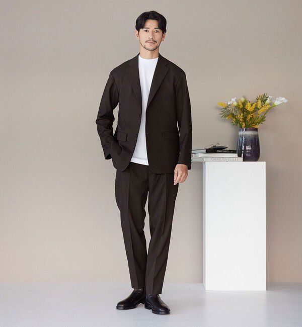 BEAUTY&YOUTH UNITED ARROWS「【WEB限定 WARDROBE SMART】LANATEC リラックス セットアップ/ジャケット＆イージーパンツ」|スーツ|DK.BROWN