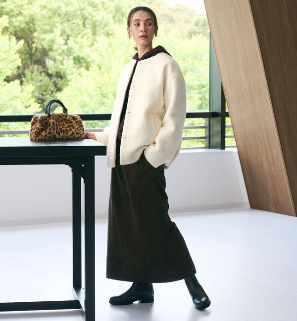 BEAUTY&YOUTH UNITED ARROWS「ブークレ ノーカラーブルゾン」|ブルゾン・スタジャン|