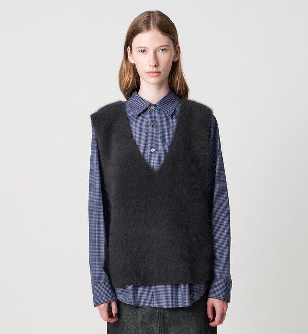 STEVEN ALAN「＜Steven Alan＞オーストラリアンウール ミックス ニットベスト」|ベスト・ジレ|