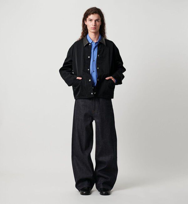 MONKEY TIME「ヴィンテージ ナイロン ツイル レザーライク カラー ジャケット」|その他|