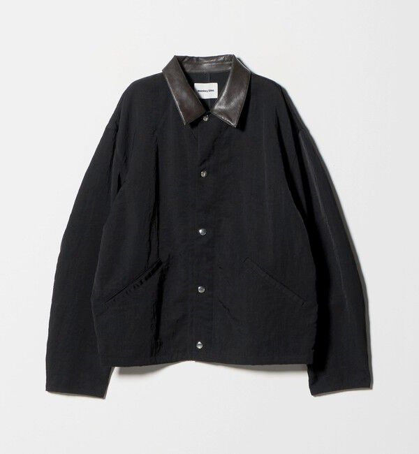 MONKEY TIME「ヴィンテージ ナイロン ツイル レザーライク カラー ジャケット」|その他|