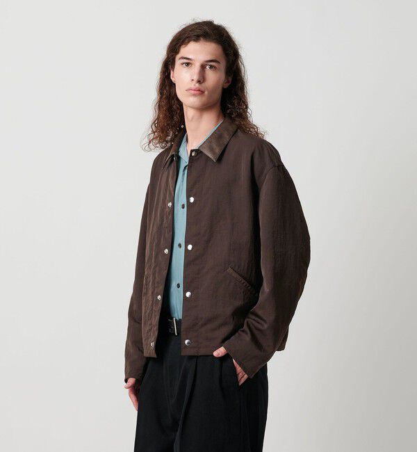 MONKEY TIME「ヴィンテージ ナイロン ツイル レザーライク カラー ジャケット」|その他|