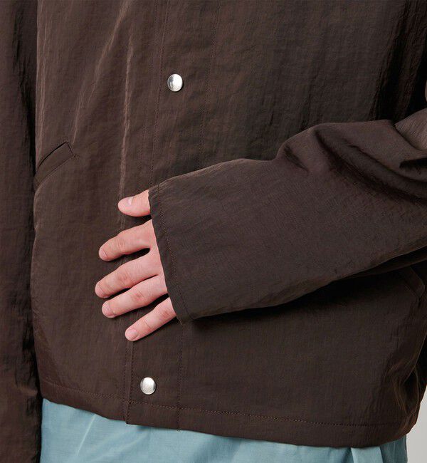 MONKEY TIME「ヴィンテージ ナイロン ツイル レザーライク カラー ジャケット」|その他|