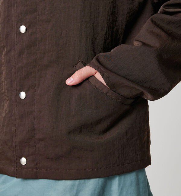 MONKEY TIME「ヴィンテージ ナイロン ツイル レザーライク カラー ジャケット」|その他|