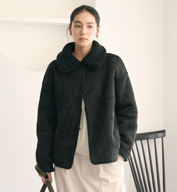 BEAUTY&YOUTH UNITED ARROWS「【WEB限定】ボア&times;フェイクムートン ループボタンジャケット 2WAY」|その他|