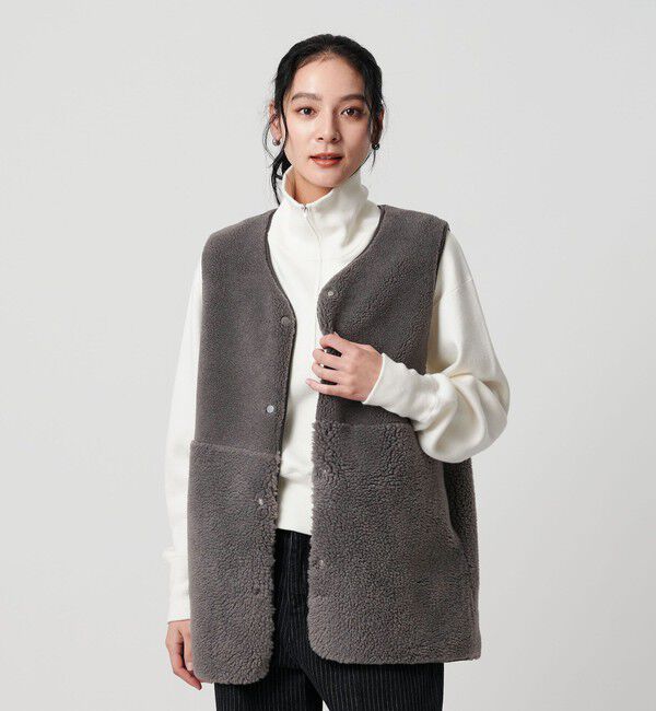 BEAUTY&YOUTH UNITED ARROWS「【WEB限定】ボア&times;フェイクムートン リバーシブルベスト」|ダウンベスト・ベスト|