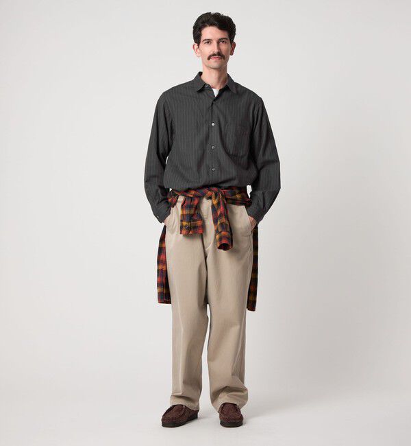 STEVEN ALAN「＜Steven Alan＞ ネル  ストライプ レギュラーカラー シャツ NARROW」|シャツ・ブラウス|