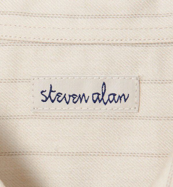 STEVEN ALAN「＜Steven Alan＞ ネル  ストライプ レギュラーカラー シャツ NARROW」|シャツ・ブラウス|