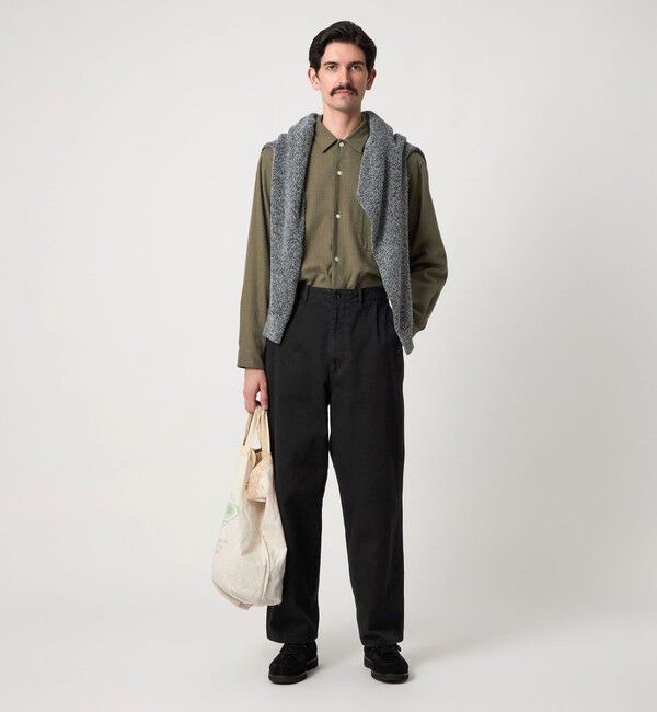 STEVEN ALAN「＜Steven Alan＞ ツイル ガーメントダイ アーミー ノープリーツ トラウザーズ」|チノ|